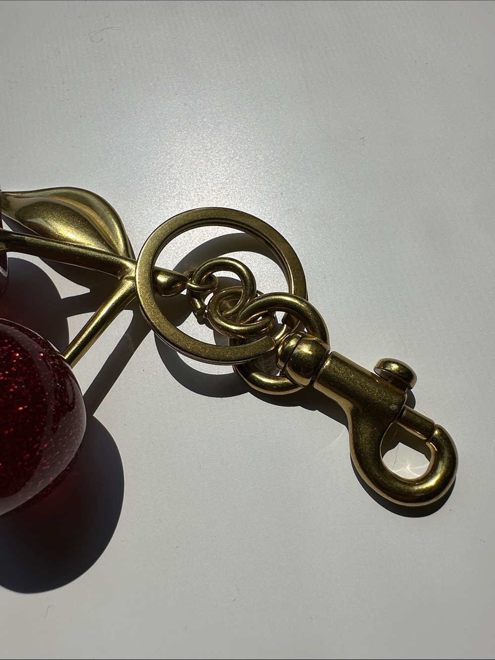 Sparkling Cherry Keychain Bag Charm - Red - Picture 10 of 14
